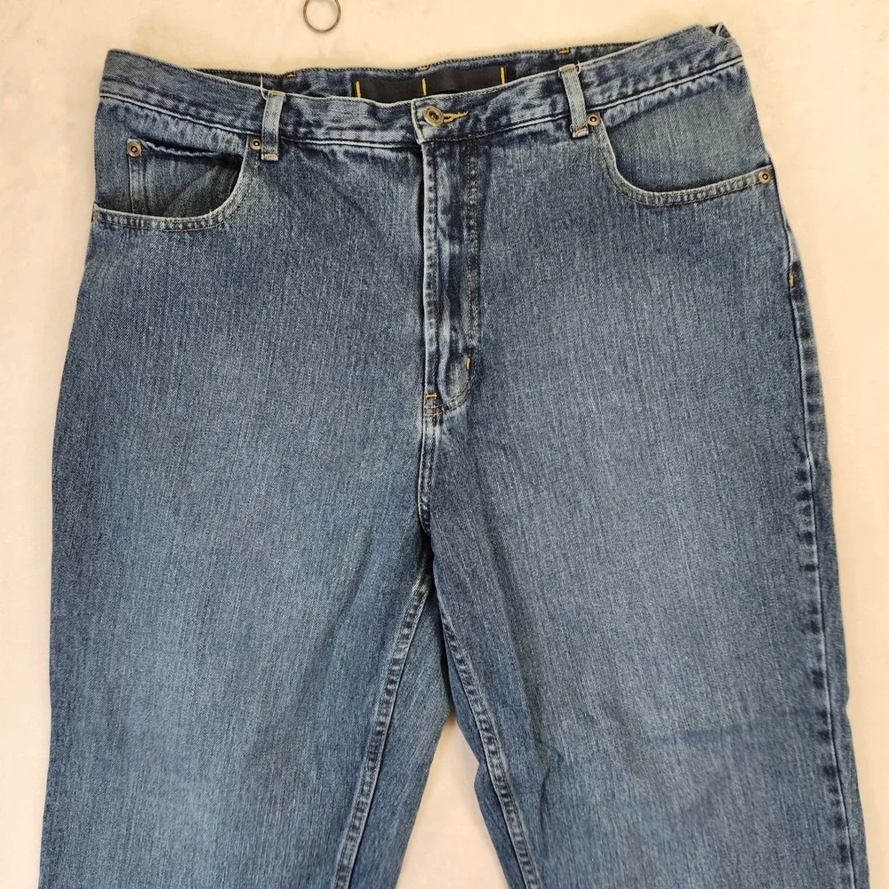 Nautica NS83 J-Class Mens Jeans 38x32 Medium Wash Straight‎ Leg Denim Blue